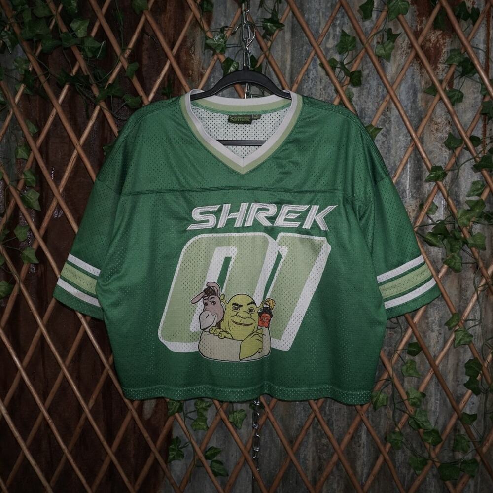 XL - Dreamworks shrek movie modern cropped football jersey